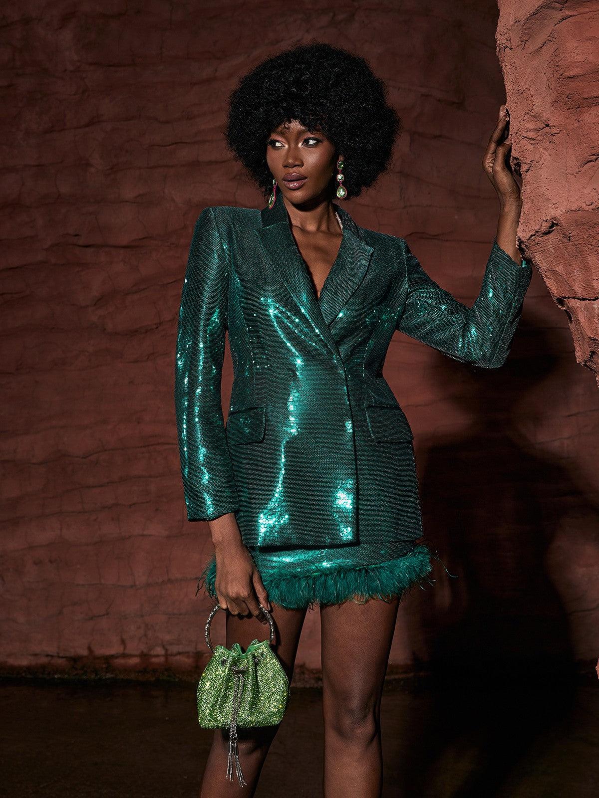 Dovie Sequin Blazer Set