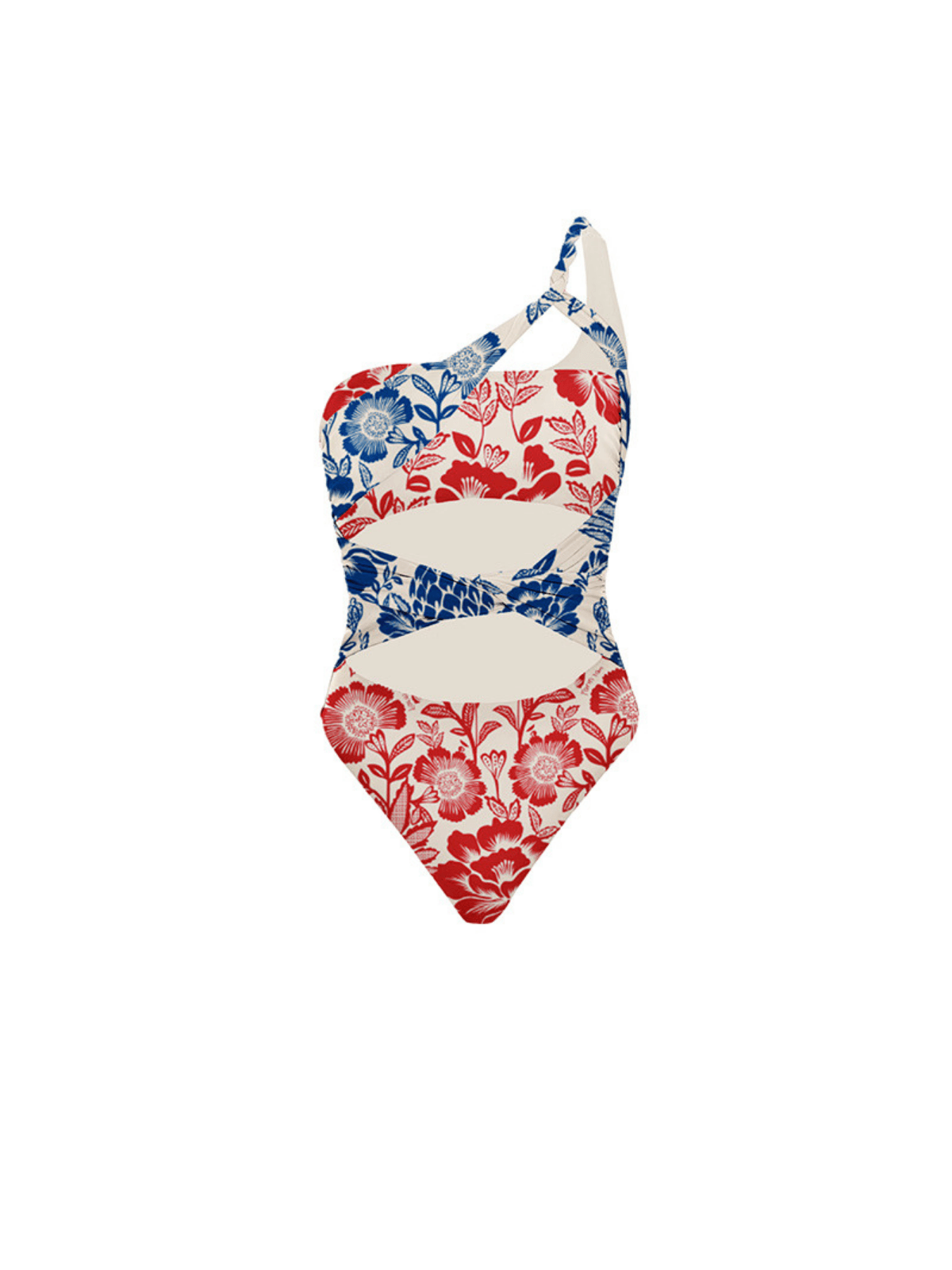 Emile Color Clash Floral One Piece Swimsuit