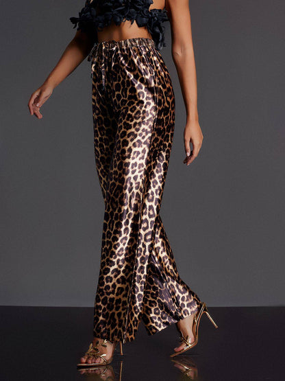 Enabarri Leopard Satin Pants