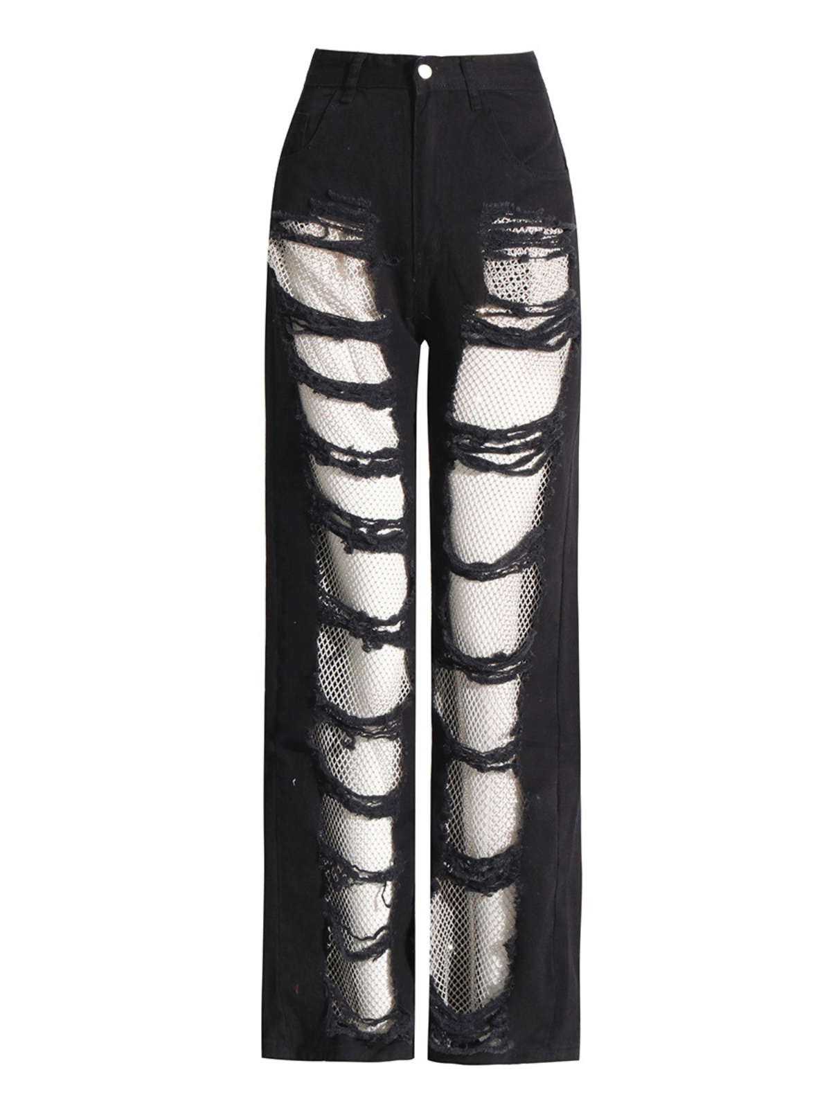 Ephraim Diamond Mesh Denim Pants