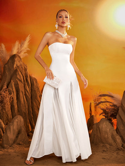 Eryxar Strapless Bandage Maxi Dress