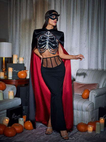 Esther Cape Skirt Three Piece Set