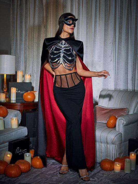 Esther Cape Skirt Three Piece Set