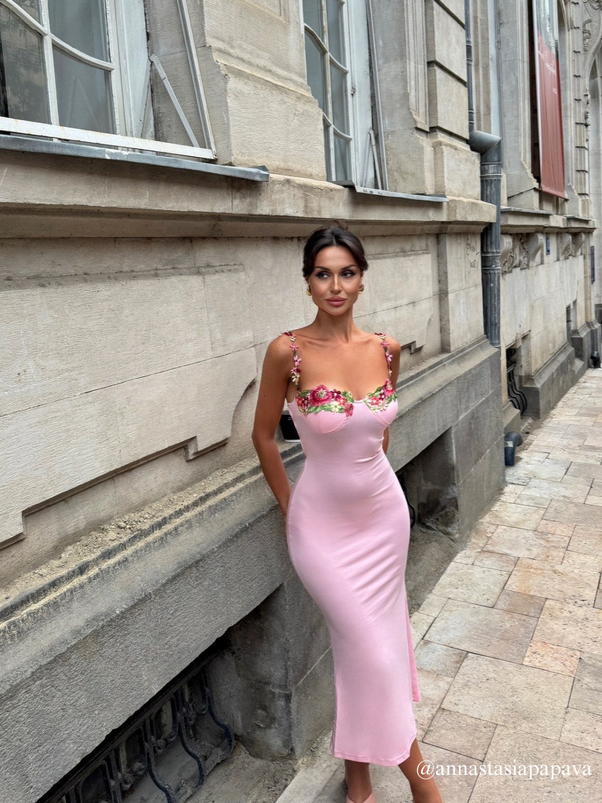 Gentry Flower Embroidered Maxi Dress