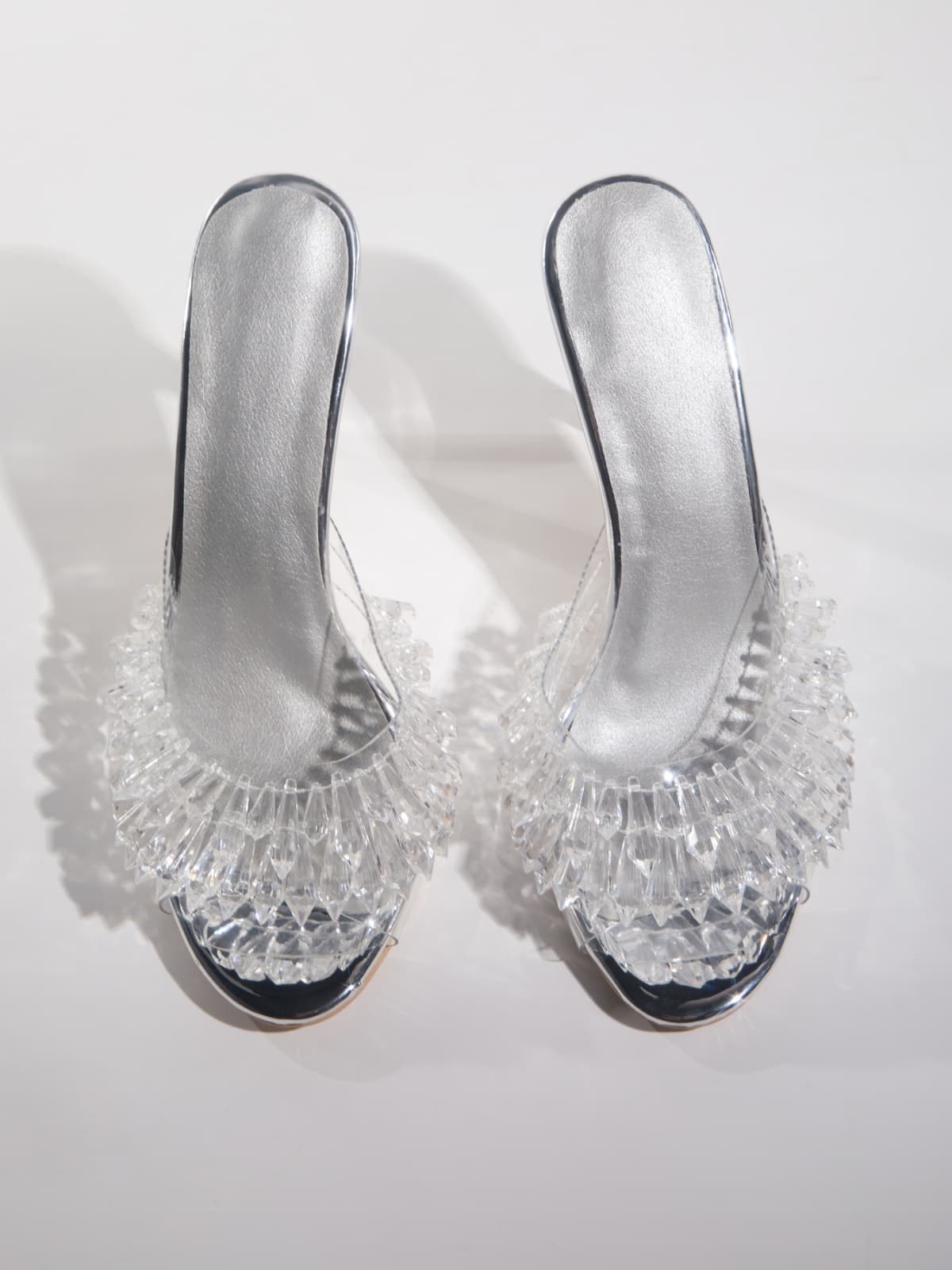 Gexelle Crystal Fringe Slippers
