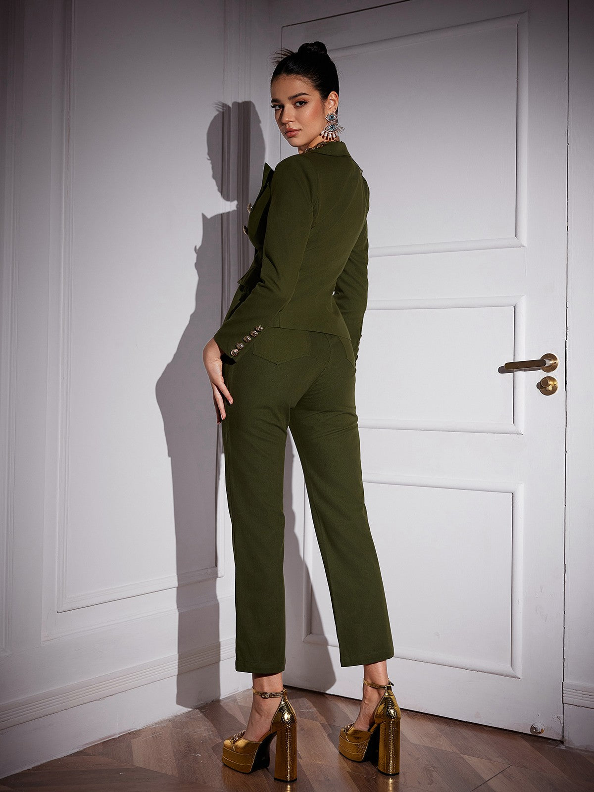 Halcyon Tulle Flower Button Blazer Set