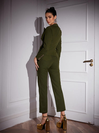 Halcyon Tulle Flower Button Blazer Set