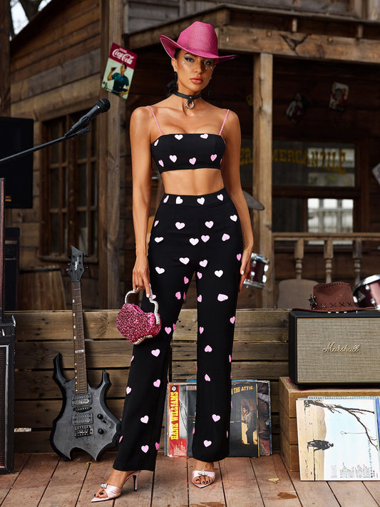 Harini Chain Heart Pants Set