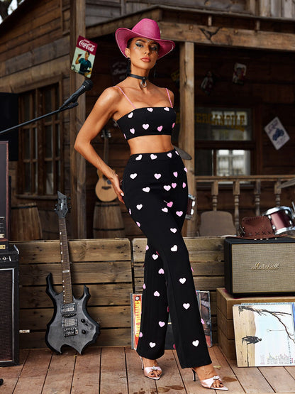 Harini Chain Heart Pants Set