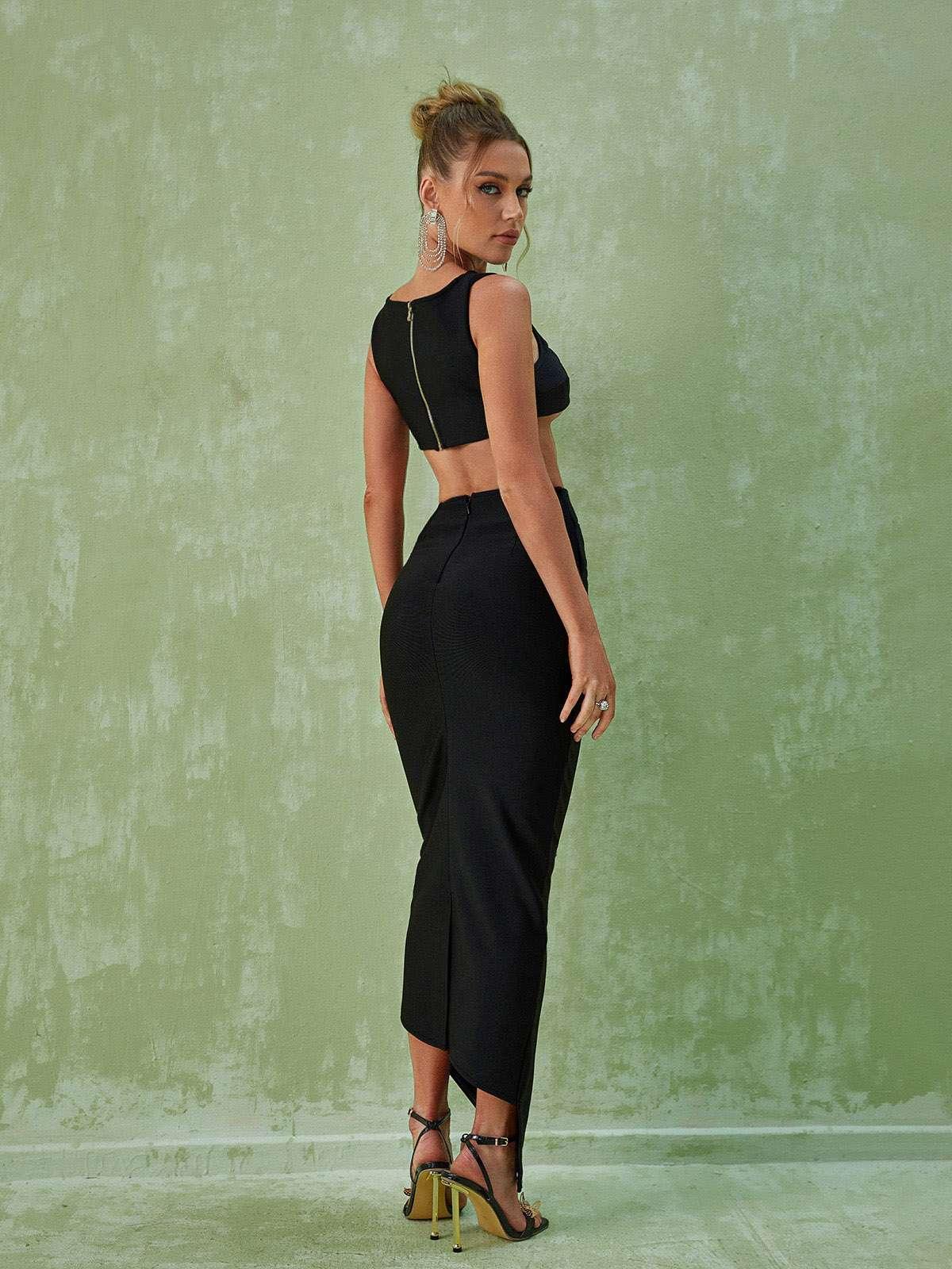 Hedwig Cutout Bandage Set In Black