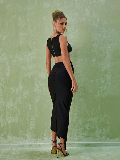 Hedwig Cutout Bandage Set In Black