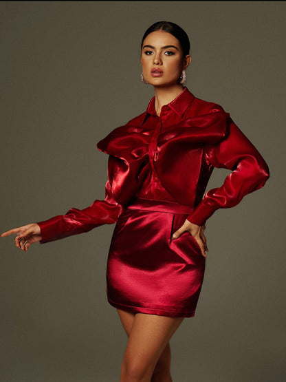 Henry Long Sleeve Button Up Mini Dress