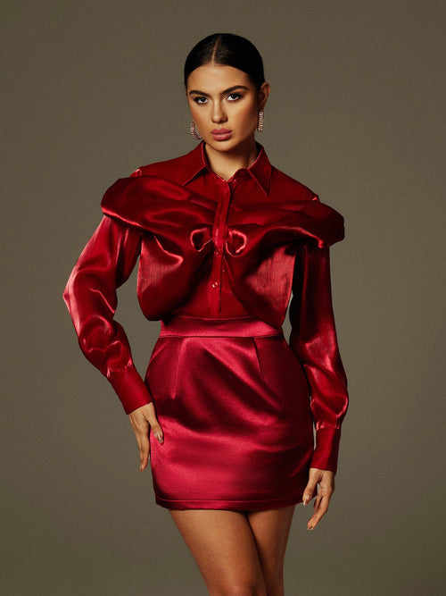 Henry Long Sleeve Button Up Mini Dress