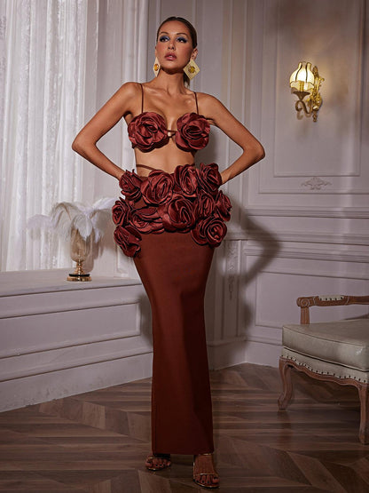 Irma Flower Bandage Skirt Set