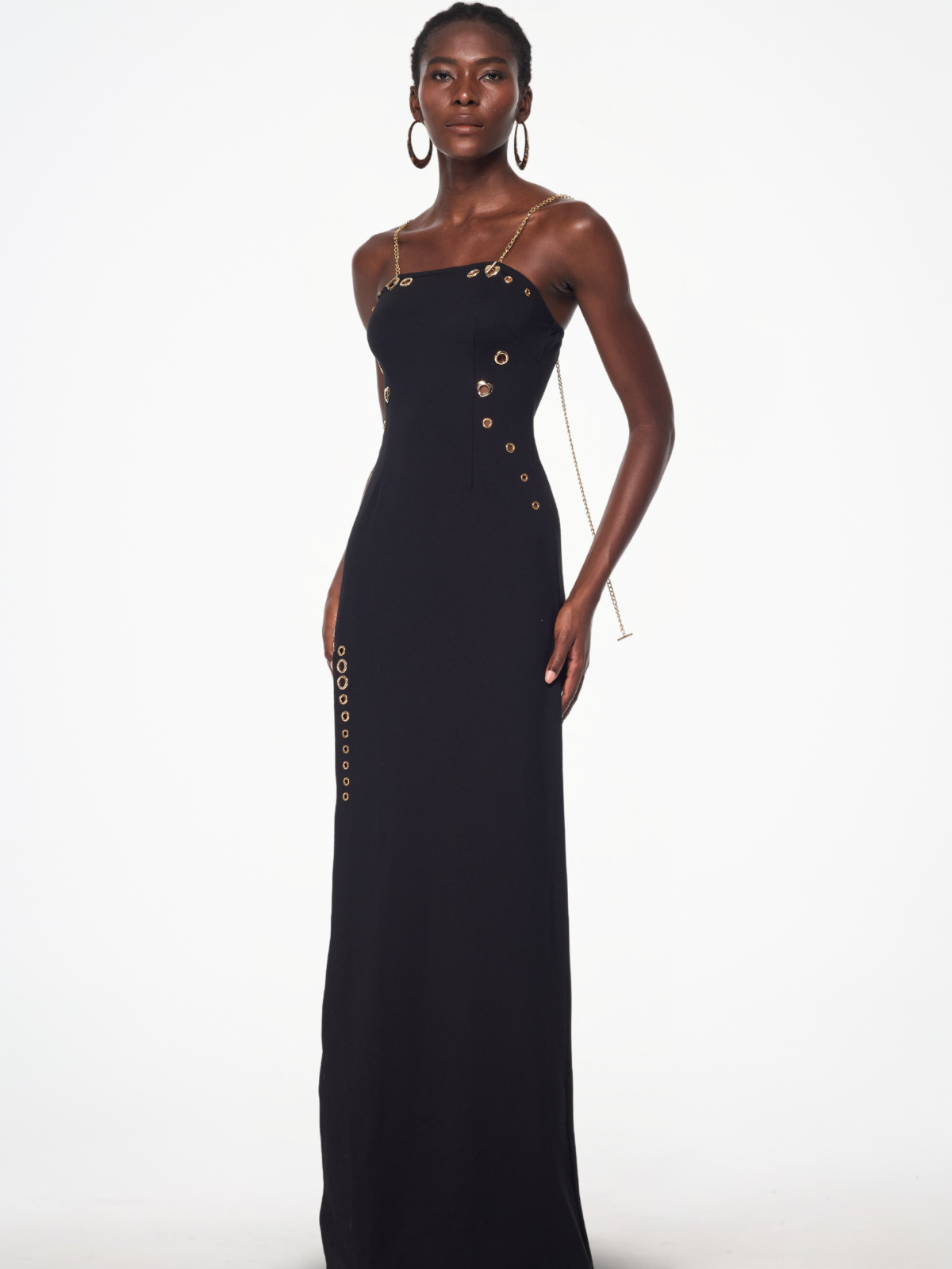 Ivana Spaghetti Cutout Split Maxi Dress