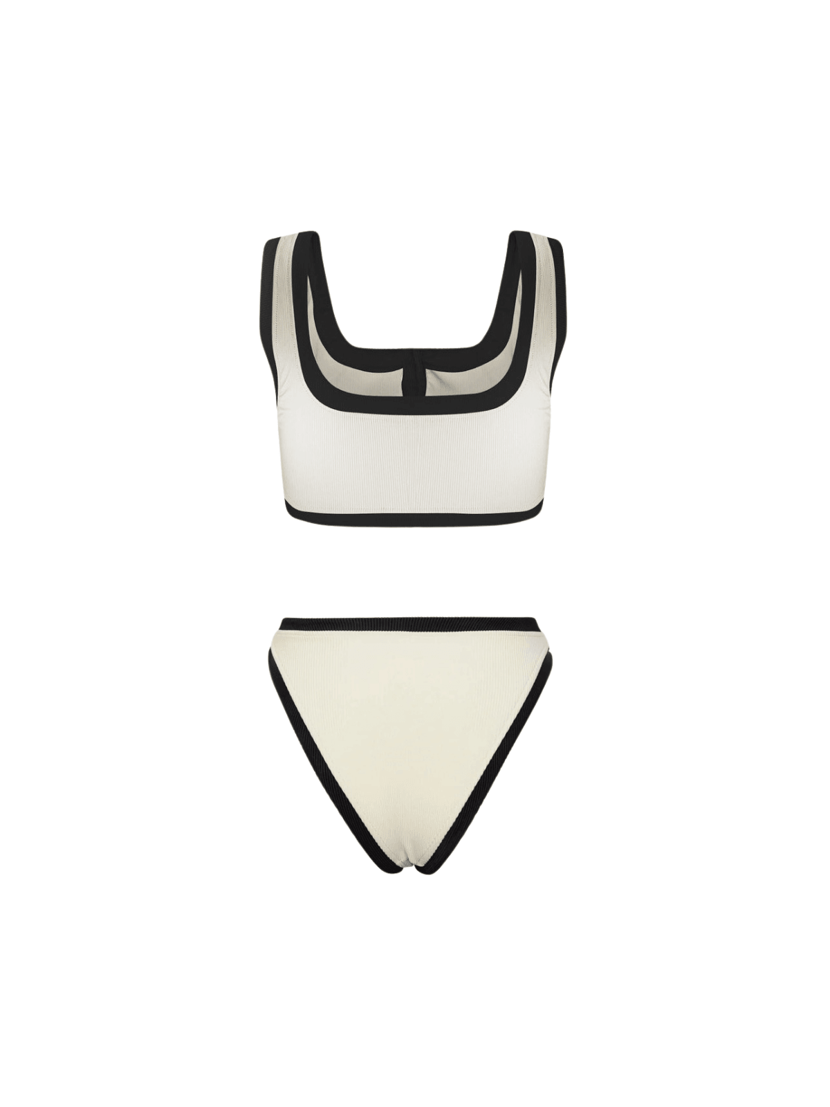 Jacoby Button Bikini Two Piece Set In White