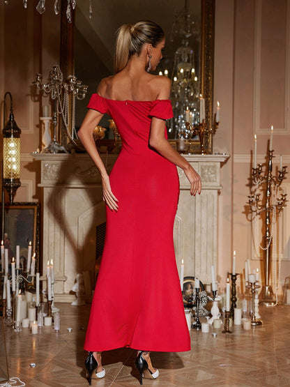 Jaidee V Neck Twisted Maxi Dress