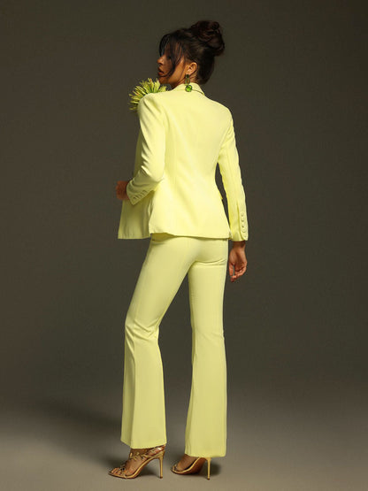 Jamaun Long Sleeve Flower Blazer Set