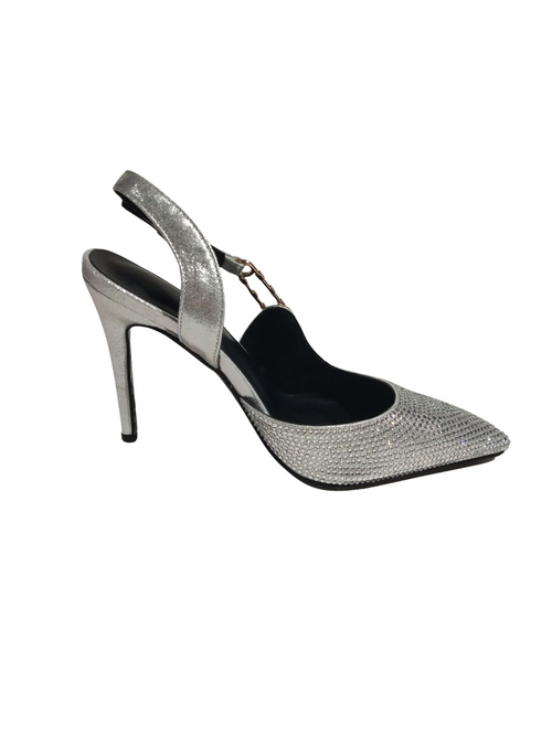 Jaxxon Crystal Heels In Silver