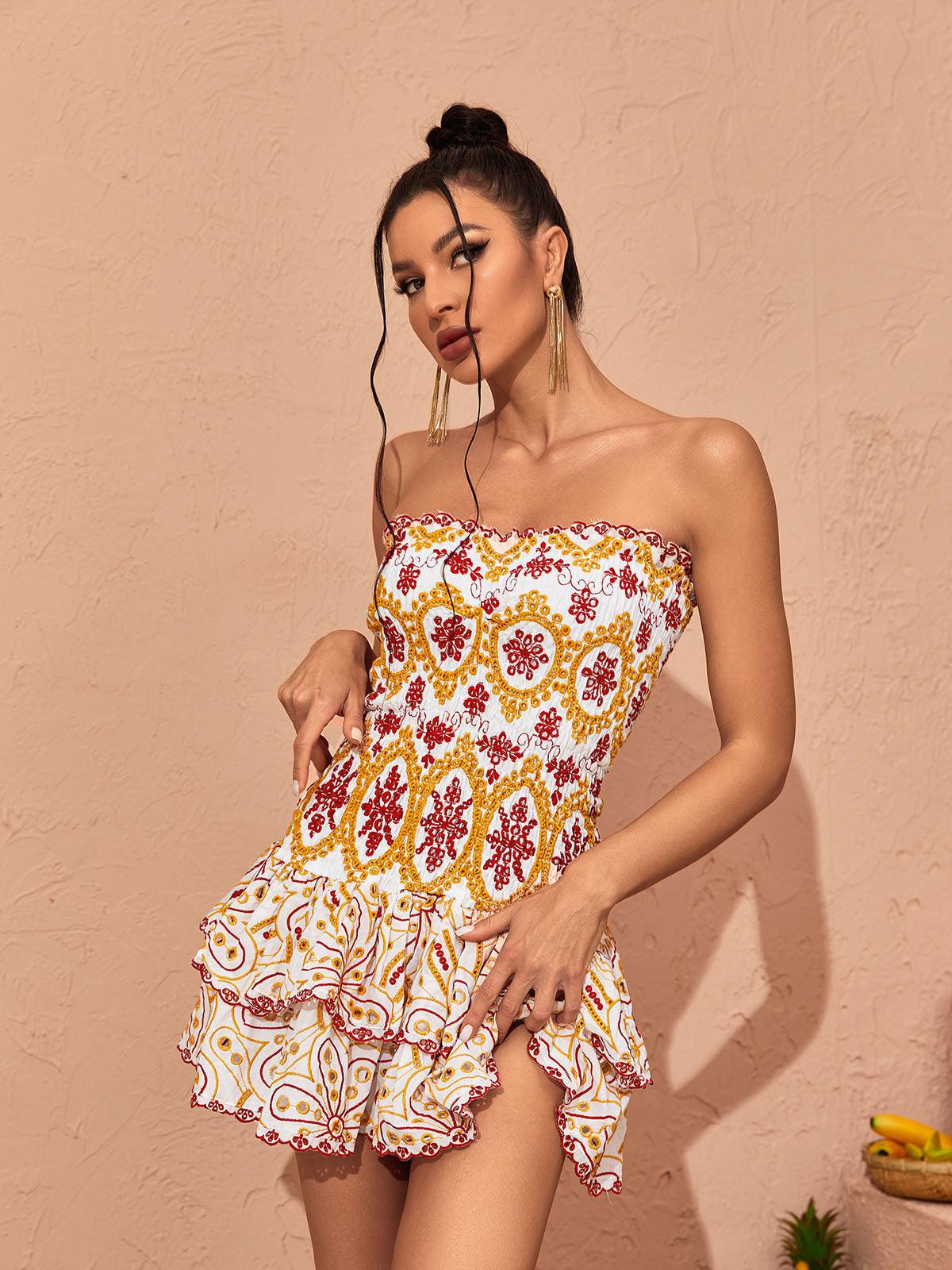 Judson Strapless Ruffle Mini Dress