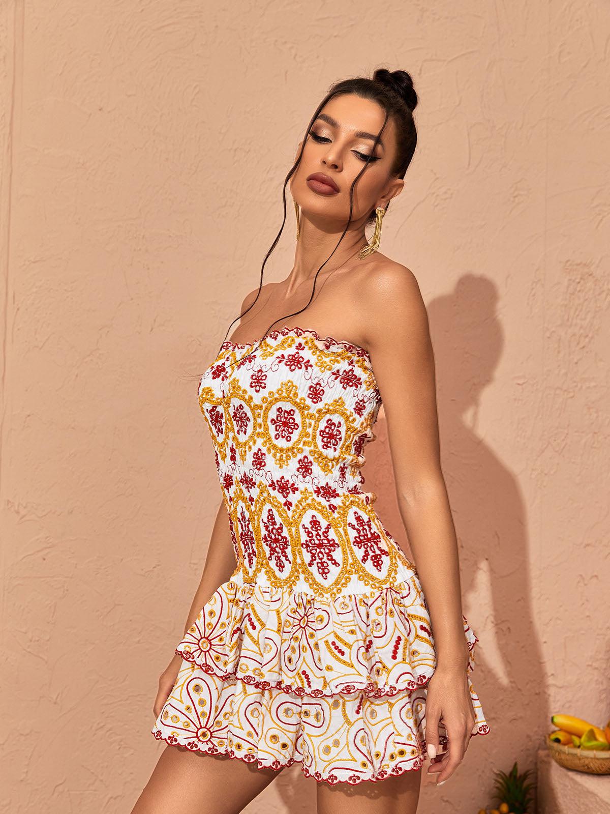 Judson Strapless Ruffle Mini Dress