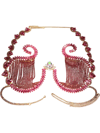 Kalindi Halterneck Rhinestone Bralette