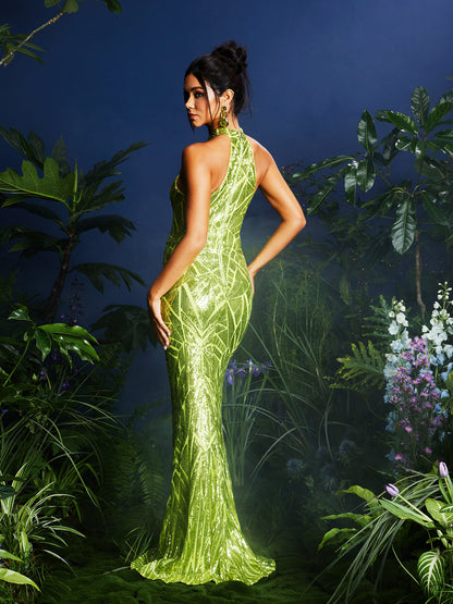 Lajita Halterncke Sequin Maxi Dress