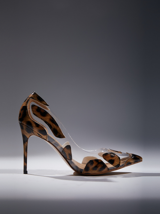 Lambert Leopard Heels In Yellow