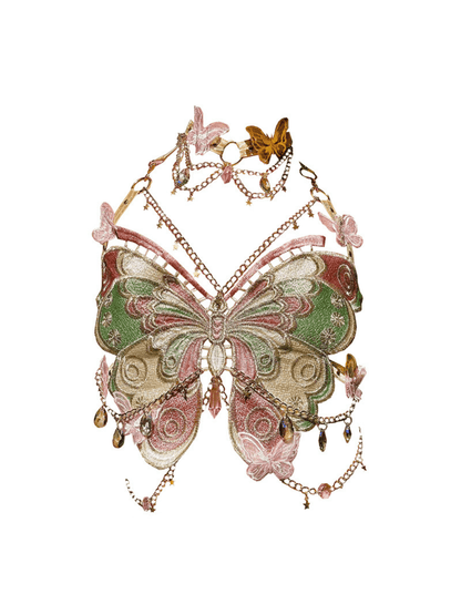 Mawar Star Butterfly Embroidered Top