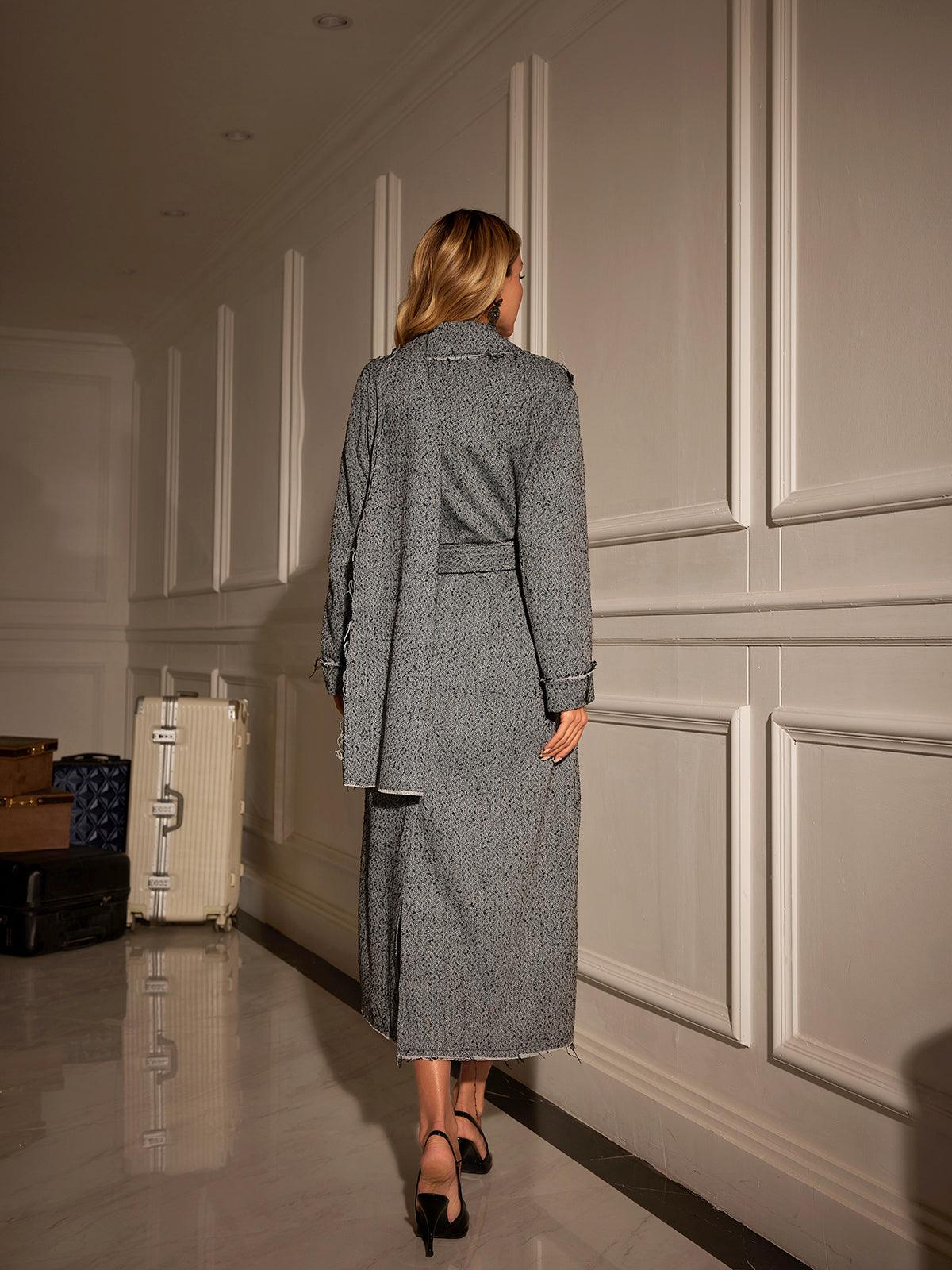 Mikael Collar Houndstooth Coat