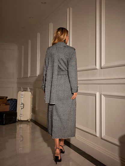 Mikael Collar Houndstooth Coat