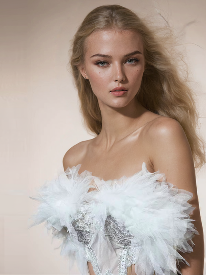 Myziak Embroidered Ruched Skirt Set