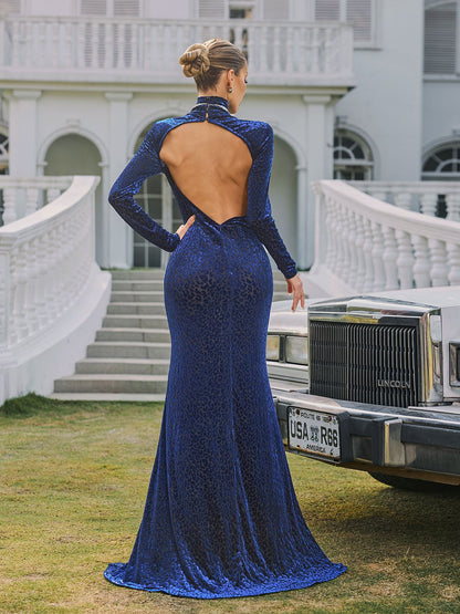 Ravella Backless Leopard Maxi Dress