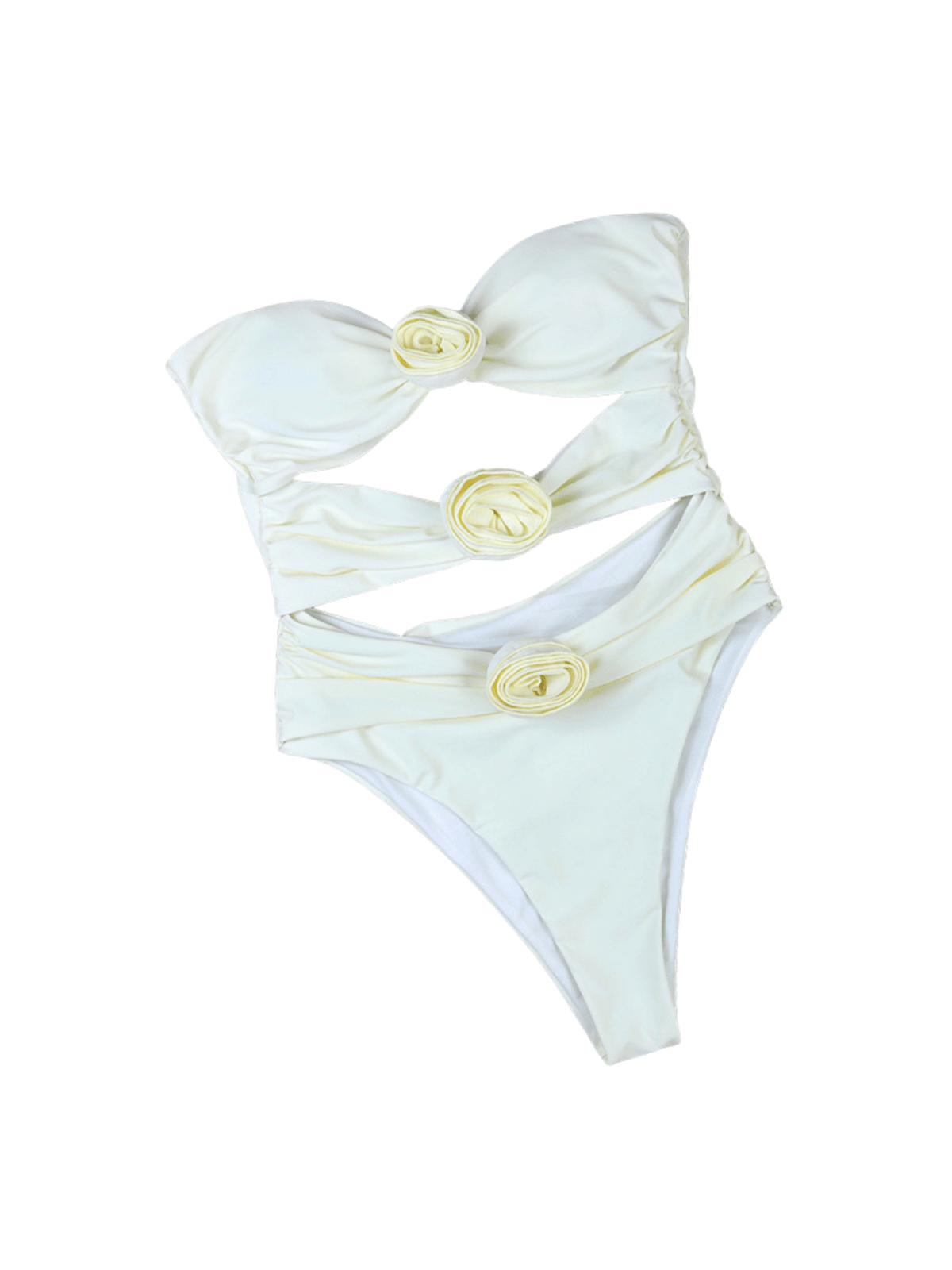 Rox Strapless Flower One Piece Swimsuit