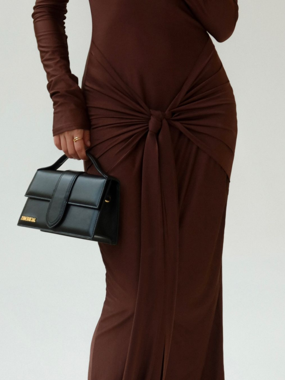 Rumaysa Long Sleeve Twisted Maxi Dress