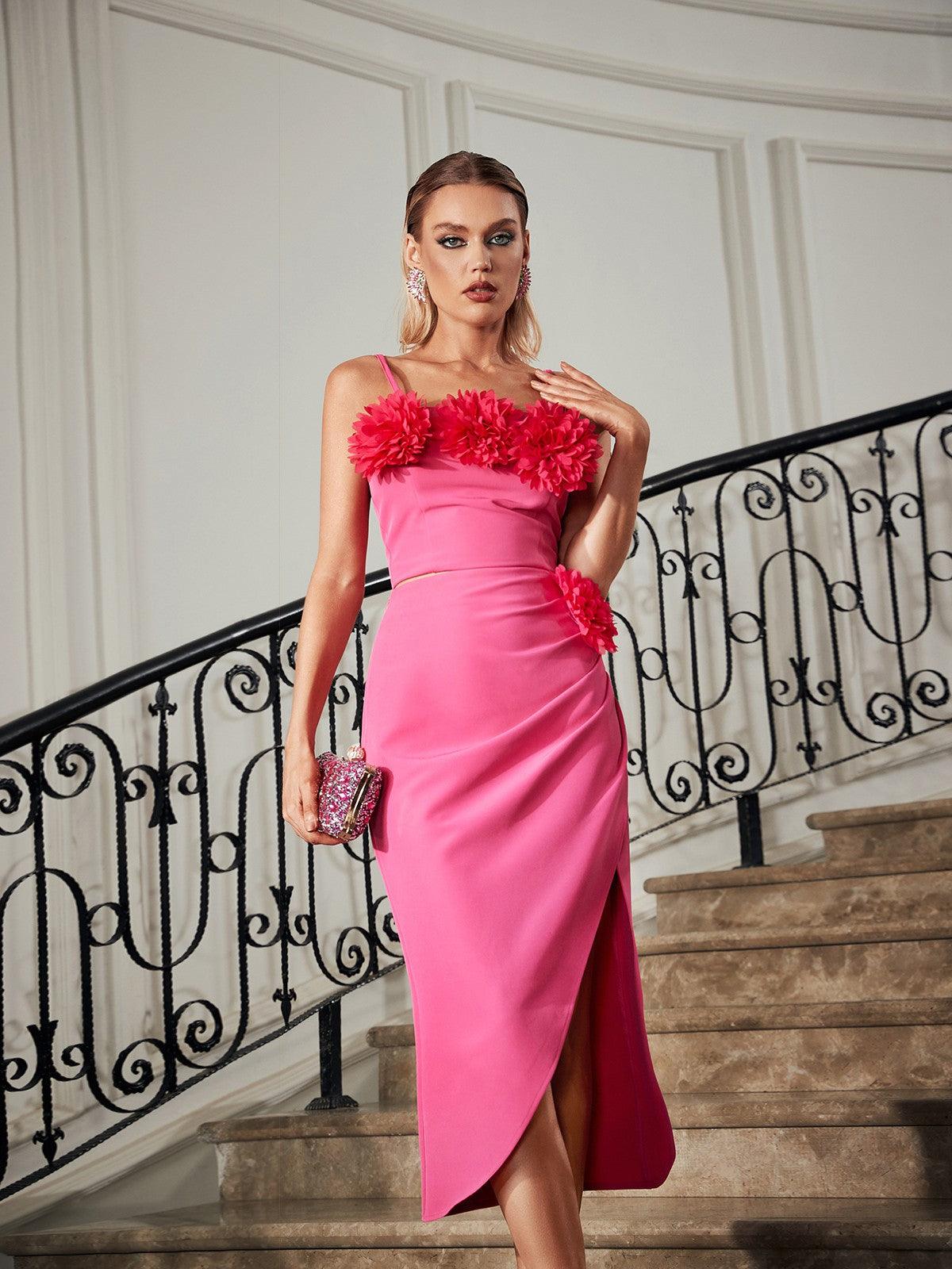 Silene Spaghetti Flower Tulip Skirt Set