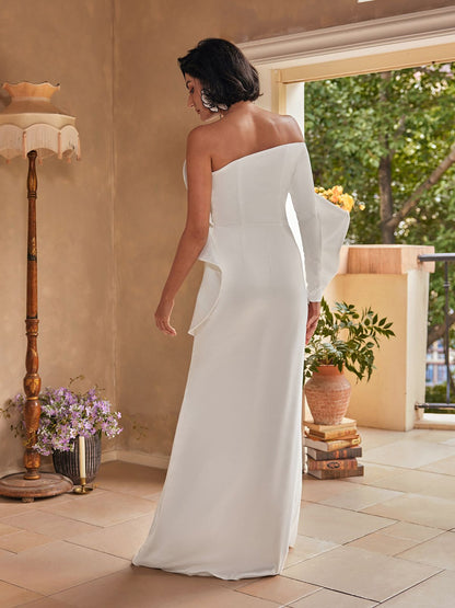 Sylwia One Shoulder Satin Maxi Dress
