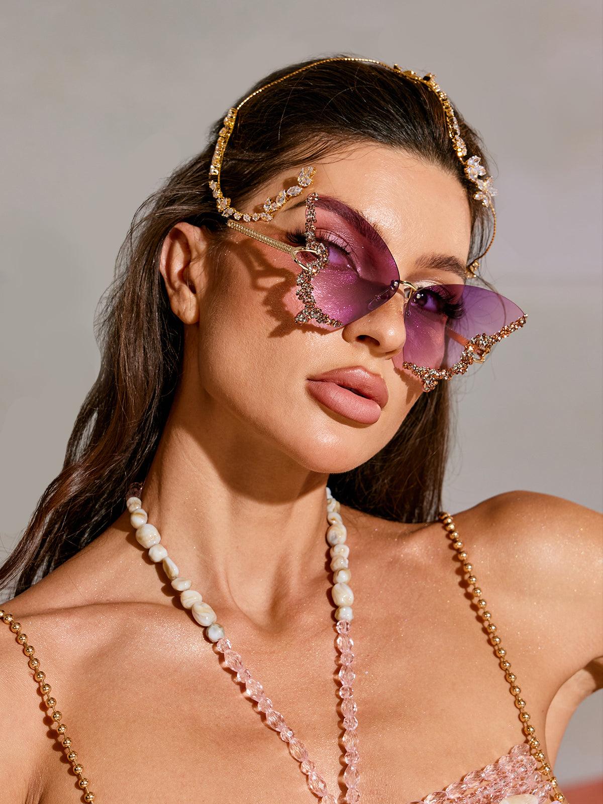 Tierney Butterfly Crystal Sunglasses