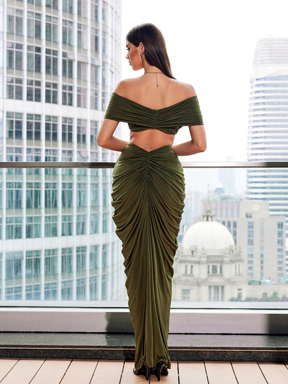 Tucker Legeoa V Ruched Skirt Set