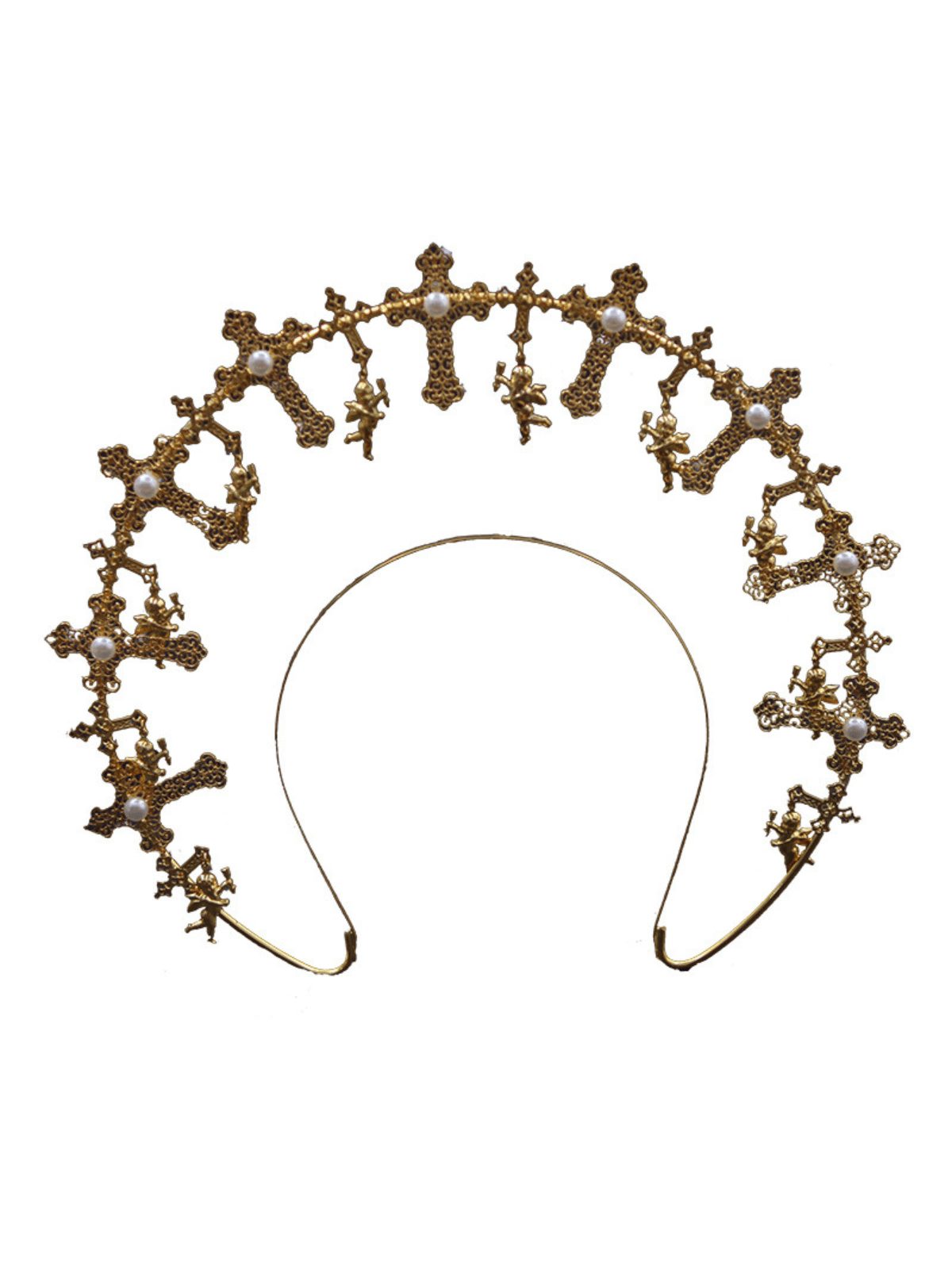 Tulia Cross Pearl Crown