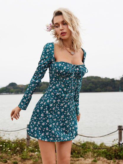 Uhtred Floral Lacing Mini Dress