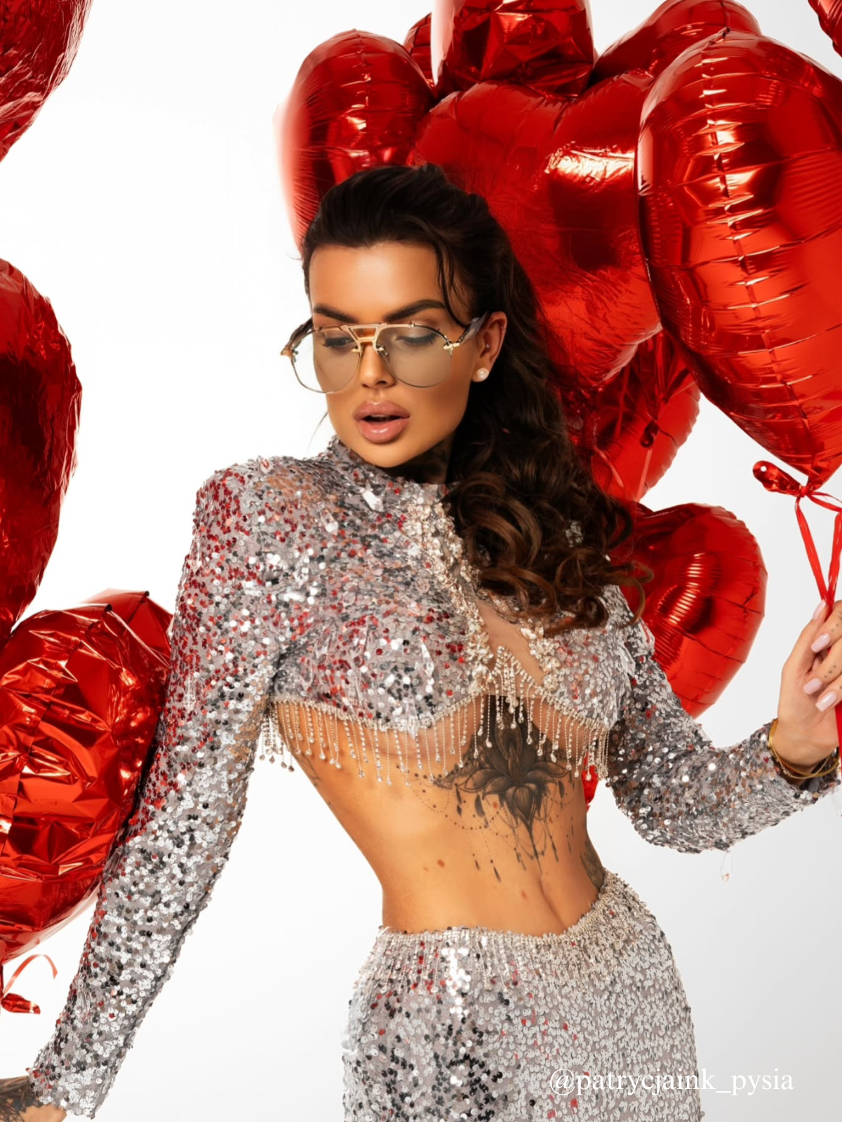 Vargas Rhinestone Sequin Fringe Skirt Set