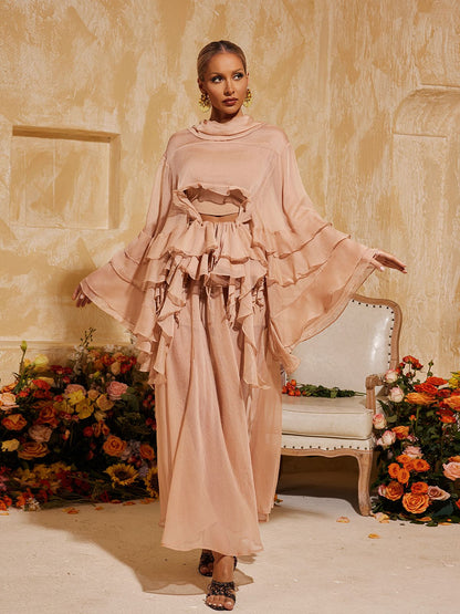 Xayvion Ruffle Tiered Skirt Set