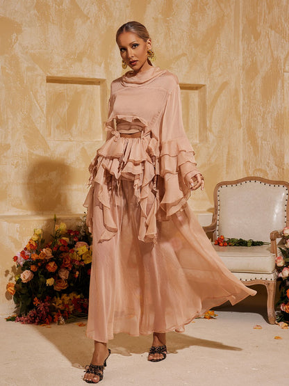 Xayvion Ruffle Tiered Skirt Set