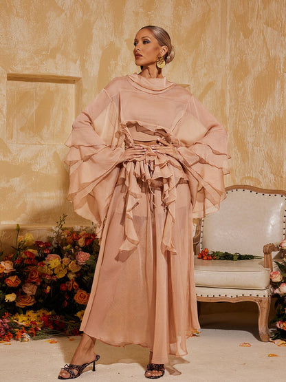 Xayvion Ruffle Tiered Skirt Set