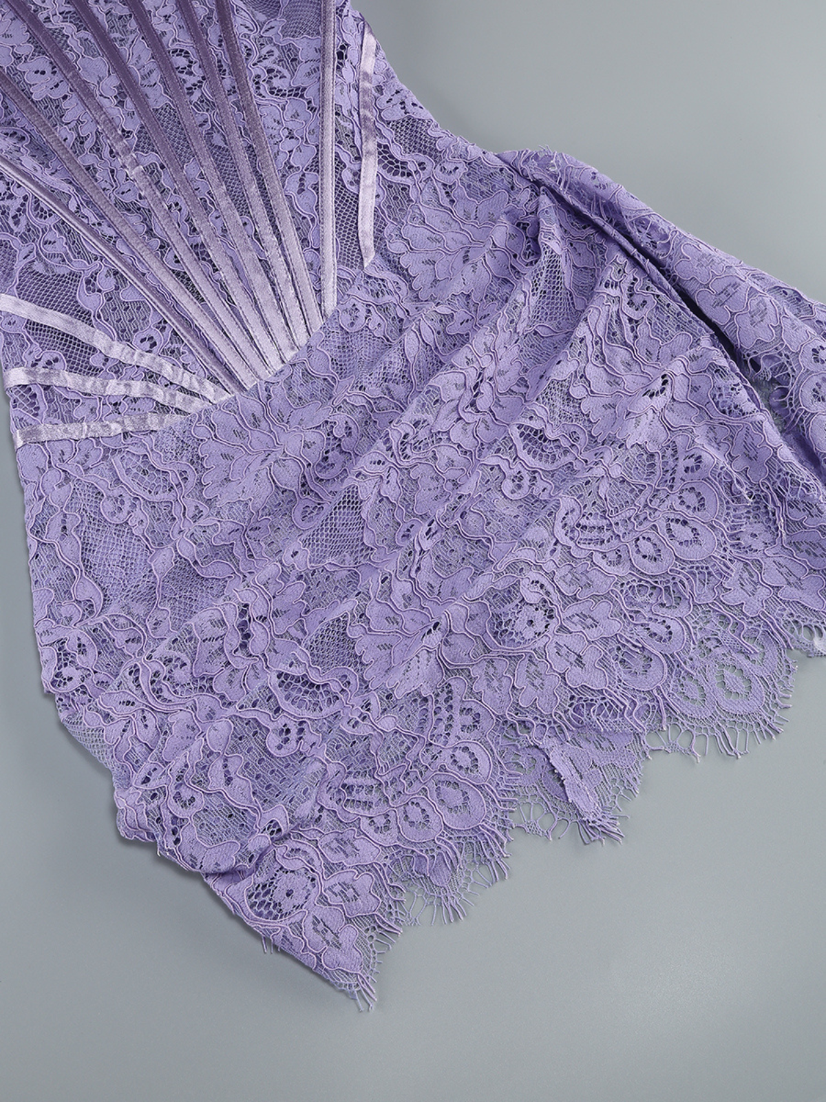 Yolita Strapless Lace Dress In Lilac