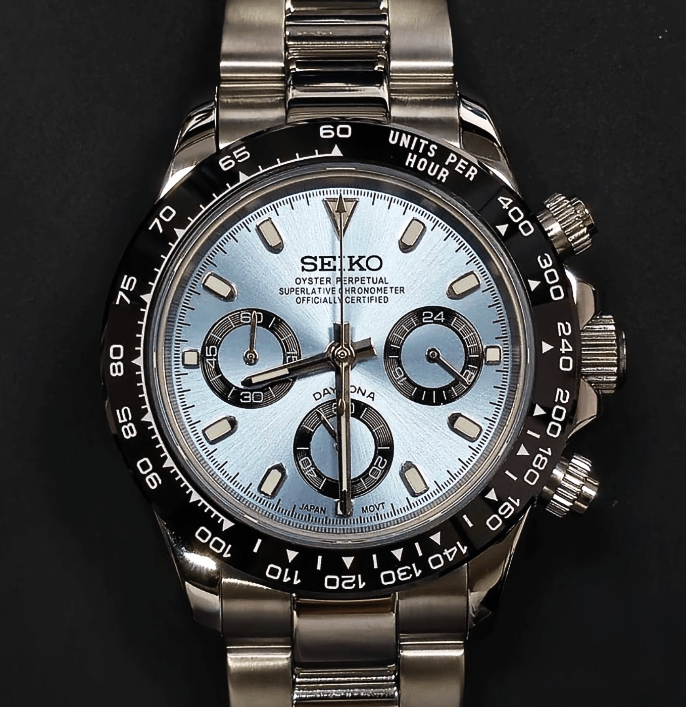 Seiko Mod Daytona Ice Blue